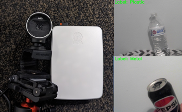Waste classifier running on a Raspberry Pi 5